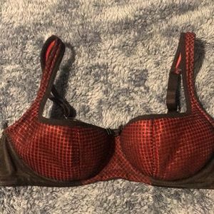 Cute Demi bra 36C red black details